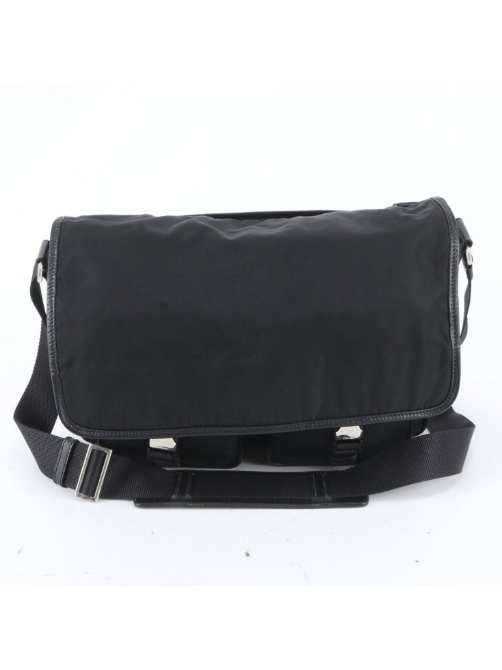 Prada White Tag Tessuto Nylon Leather Shoulder Bag Crossbody Business